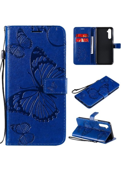 Kart Yuvası Standı ile Realme 6 Için Flip Case Pu Deri Manyetik Kapak Çevirin (Yurt Dışından)