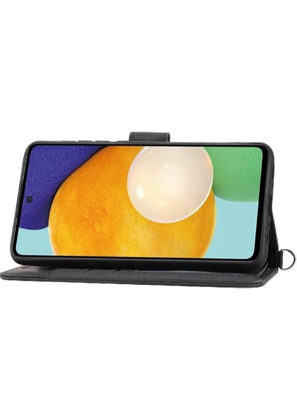 Samsung Galaxy A33 Kabartmalı Darbeye Bileklik Çoklu Için Flip Case (Yurt Dışından)