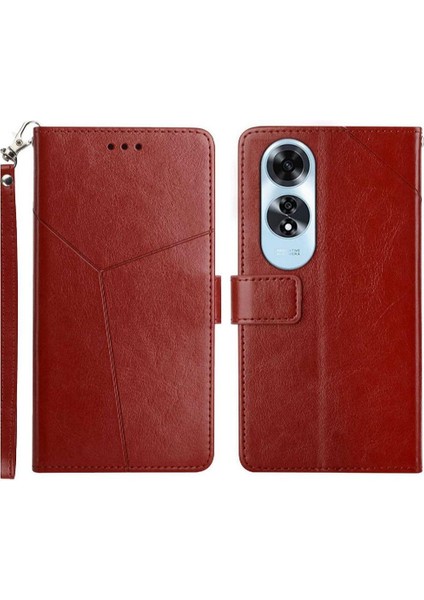 Oppo A60 4g Için Kılıf Kapak Kapak Kitap Katlanır Deri Cüzdan Darbeye Tpu (Yurt Dışından)