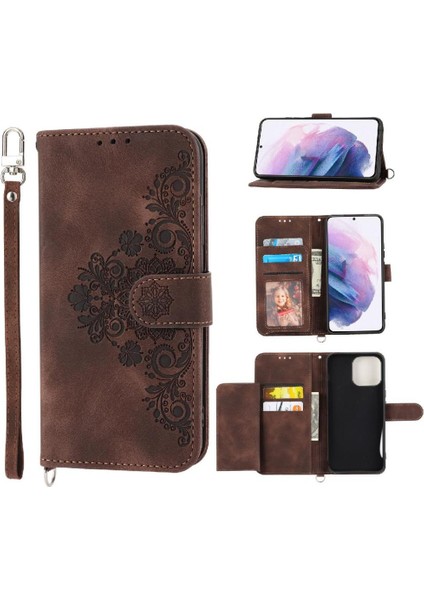 Samsung Galaxy S21 Darbeye Çoklu Kredi Kartı Yuvaları Için Flip Case (Yurt Dışından) modelleri