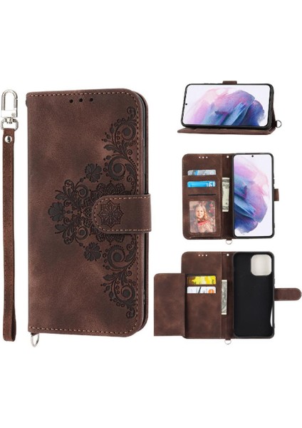 Samsung Galaxy S21 Artı Bileklik Çoklu Kredi Kartı Yuvaları Için Flip Case (Yurt Dışından)