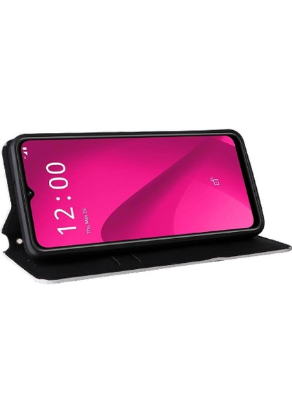 T-Cep T Telefon 2 5g Kart Yuvaları Tutucu 3D Desen Cüzdan Pu (Yurt Dışından)