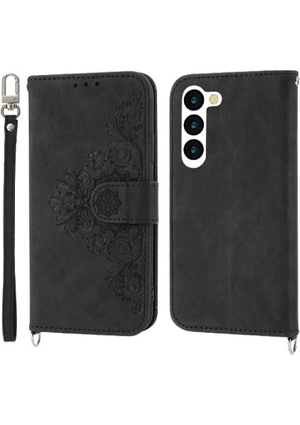 Samsung Galaxy S23 Darbeye Bileklik Kabartmalı Çoklu Için Flip Case (Yurt Dışından)