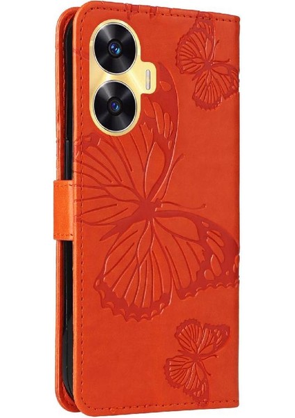 Kart Yuvası Standı Manyetik ile Realme C55 4g Flip Kickstand Için Flip Case (Yurt Dışından) modelleri