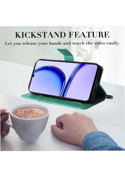 Realme C53 Manyetik Kapak Flip Kickstand Için Flip Case Kart Yuvası ile Pu (Yurt Dışından) fiyatları