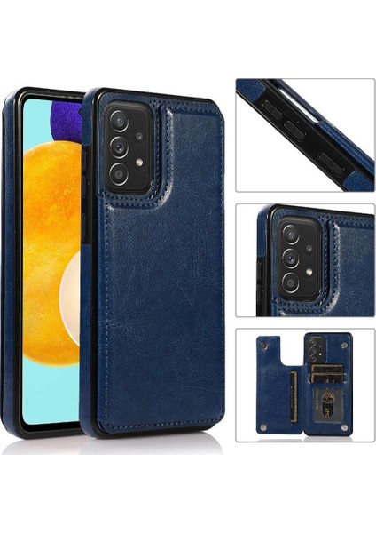 Cüzdan Kılıf Samsung Galaxy Için A52S 5g Çift Manyetik Toka Kart Yuvaları (Yurt Dışından)