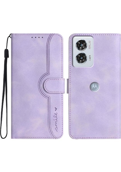 Motorola Edge 50 Pro Case Dahili Mıknatıs Kapak Premium Pu ile Uyumlu (Yurt Dışından)