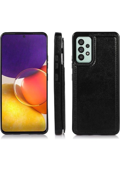 Cüzdan Kılıf Samsung Galaxy A73 5g Pu Deri Kart Yuvaları Çift Toka (Yurt Dışından)