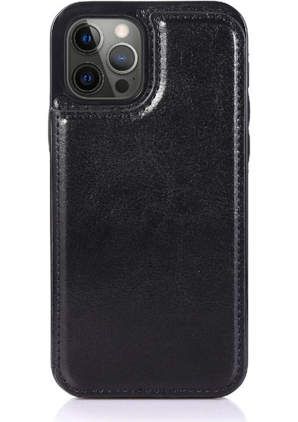 Kart Sahibi ile IPhone 13 Pro Max Pu Deri Kart Yuvaları Için Cüzdan Kılıf (Yurt Dışından)