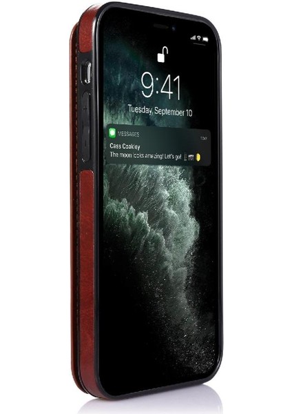 Cüzdan Kılıf IPhone 13 Pro Kart Yuvaları Pu Deri Kart Tutucu Toka ile (Yurt Dışından)