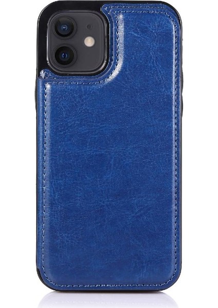 IPhone 12 Için Cüzdan Durumda Çift Manyetik Toka Kart Yuvaları ile Kickstand (Yurt Dışından)