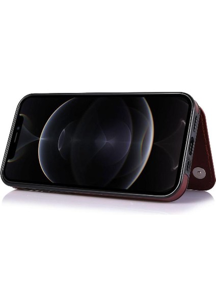 Kart Tutucu Kartı ile IPhone 12 Pro Çift Manyetik Toka Için Cüzdan Kılıf (Yurt Dışından) fiyatları
