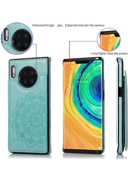 Cüzdan Huawei Mate 30 Için Kart Tutucu Kılıf ile Pro Flip Darbeye Çift (Yurt Dışından)