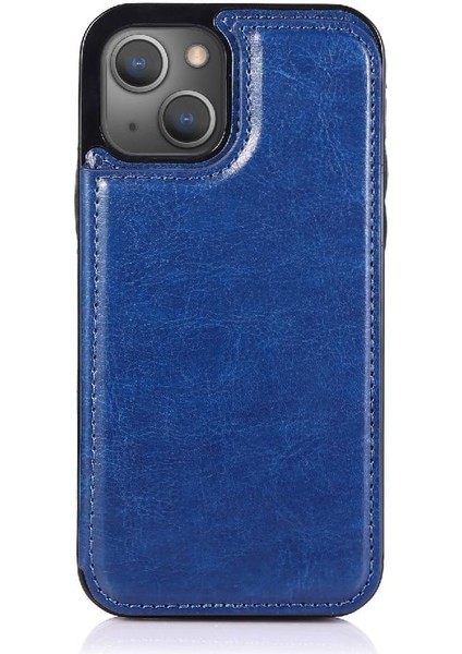 Kart Tutucu ile IPhone 13 Için Cüzdan Durumda Pu Deri Çift Manyetik (Yurt Dışından)