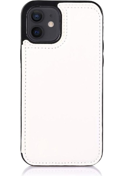 Kart Tutucu Çift Manyetik ile IPhone 12 Mini Kickstand Için Cüzdan Kılıf (Yurt Dışından)