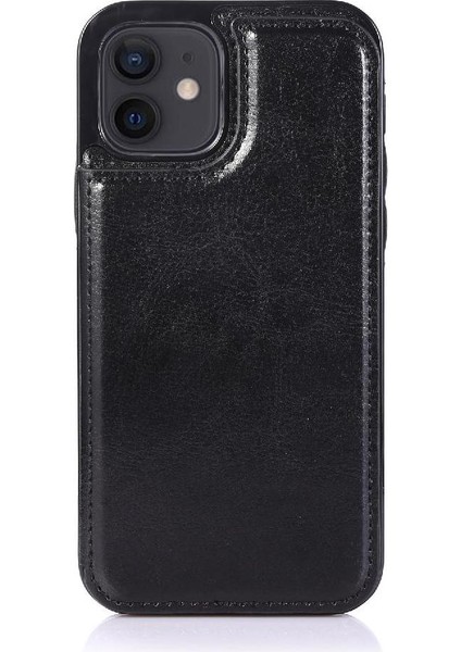 IPhone 12 Için Cüzdan Durumda Çift Manyetik Toka Kart Yuvaları ile Kickstand (Yurt Dışından)
