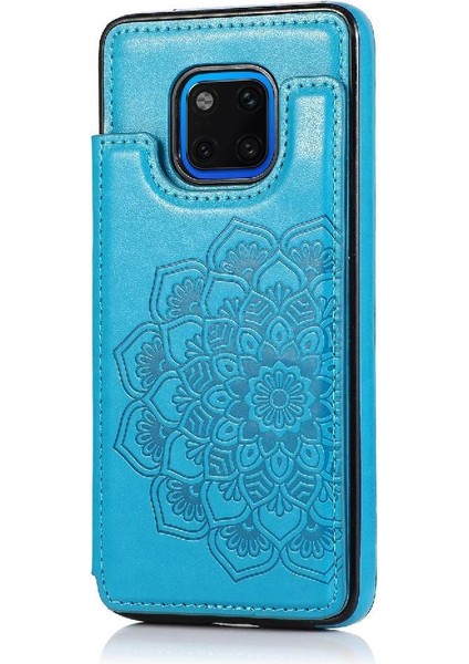 Mays Home1 Cüzdan Kart Tutucu Kılıf ile Huawei Mate 20 Pro Çift Düğmeler Pu Flip (Yurt Dışından)