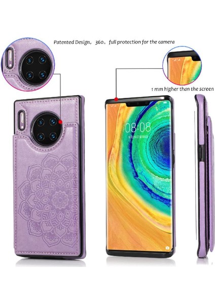 Cüzdan Huawei Mate 30 Için Kart Tutucu Kılıf ile Pro Flip Darbeye Çift (Yurt Dışından)