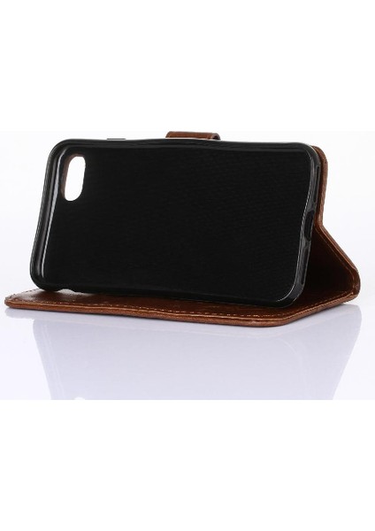 IPhone 7 Için Filp Durumda Artı Kickstand Kart Tutucu Pu Deri Bilek Kayışı (Yurt Dışından) modelleri