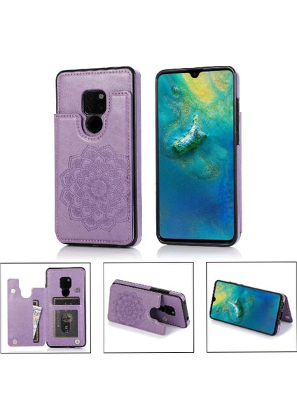 Mays Home1 Cüzdan Kart Tutucu Kılıf ile Huawei Mate 20 Desen Çiçek Pu Deri (Yurt Dışından)