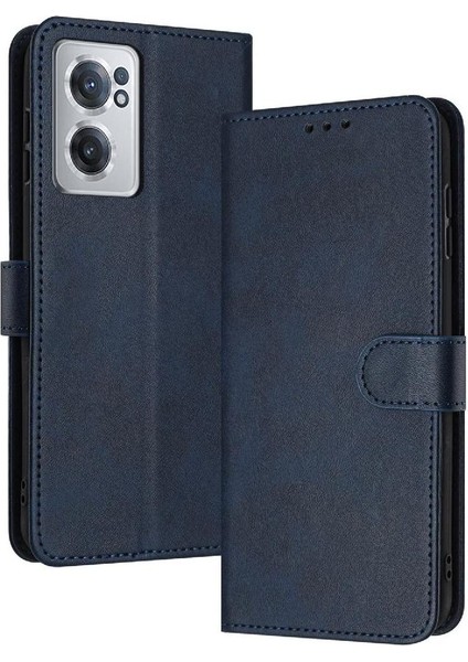 Kart Yuvası Saf Renk ile Toka ile Oneplus Nord Ce2 5g Için Flip Case (Yurt Dışından)