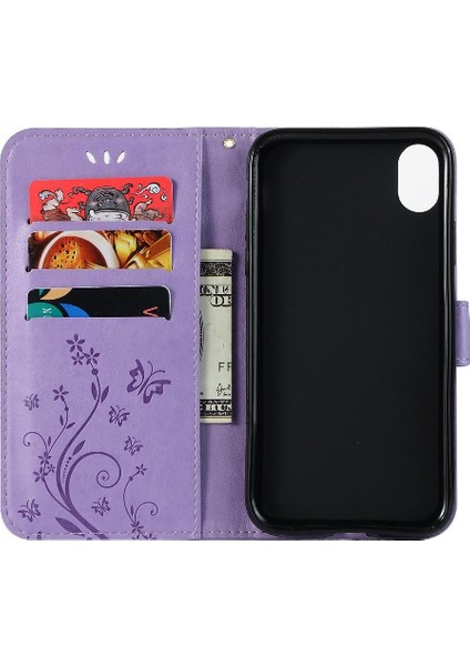 IPhone Xs Max Manyetik Kapatma Kickstand Pu Deri Bilek Için Filp Durumda (Yurt Dışından)