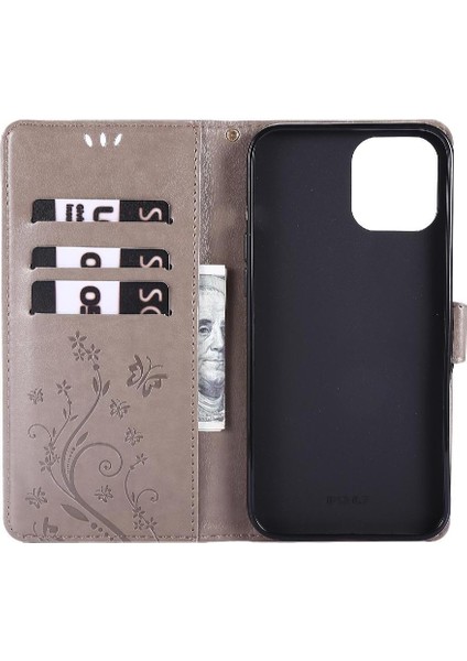 IPhone 13 Için Filp Durumda Pro Max Kickstand Kart Tutucu Pu Deri Bilek (Yurt Dışından)