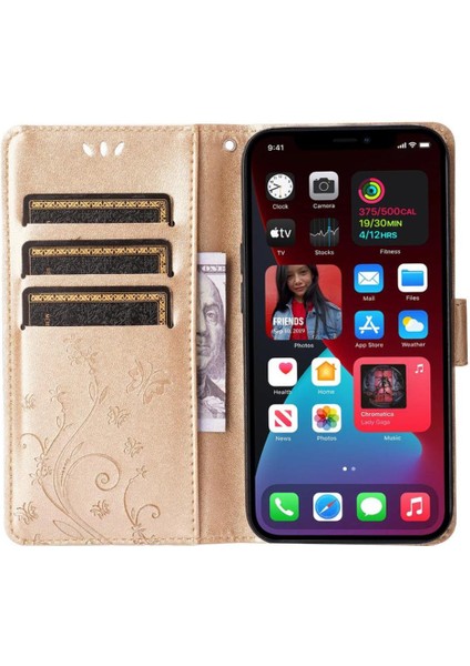 IPhone 15 Için Filp Durumda Pro Manyetik Kapatma Kart Tutucu Pu Deri Bilek (Yurt Dışından)