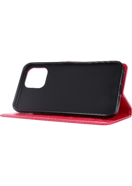 IPhone 14 Için Filp Durumda Pro Kart Tutucu Kickstand Bilek Kayışı Manyetik Pu (Yurt Dışından)