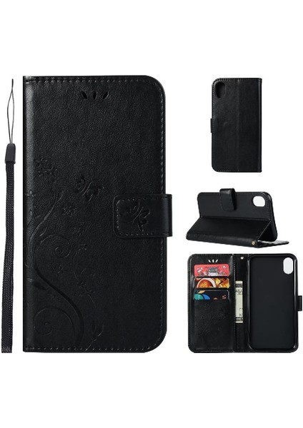 IPhone Xs Max Manyetik Kapatma Kickstand Pu Deri Bilek Için Filp Durumda (Yurt Dışından)