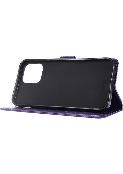 IPhone 14 Için Filp Durumda Pro Max Pu Deri Kart Tutucu Kickstand Bilek (Yurt Dışından)