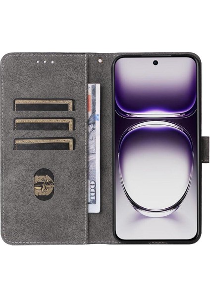 Oppo Oppo 12 5g Pu Deri Kart Yuvaları Için Kılıf Kapak Manyetik Kapatma Rfıd (Yurt Dışından) modelleri