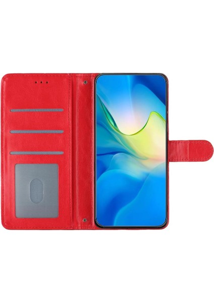 IPhone 15 Için Flip Case Artı Manyetik Folio Kart Yuvaları Tutucu Pu Deri (Yurt Dışından)