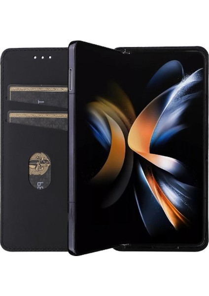 Samsung Galaxy Z Için Flip Case Fold 6 3D Desen Pu Deri Manyetik Kart (Yurt Dışından)