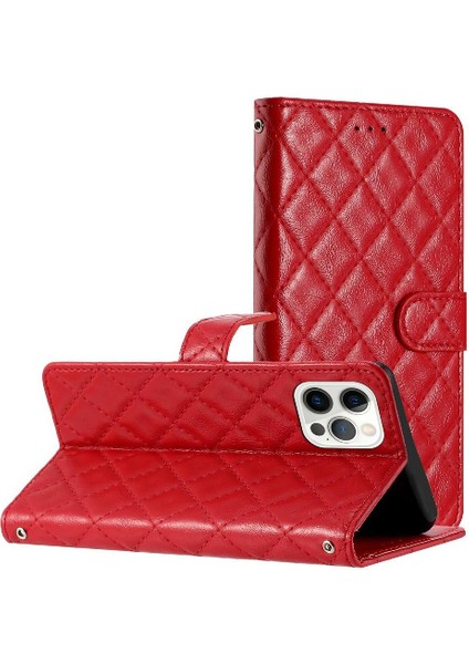 IPhone 14 Için Flip Case Pro Pu Deri Cüzdan Tpu Darbeye Manyetik Kart (Yurt Dışından)