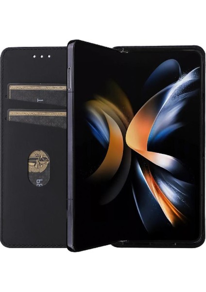 Samsung Galaxy Z Için Flip Case Fold 6 3D Desen Pu Deri Manyetik Kart (Yurt Dışından)