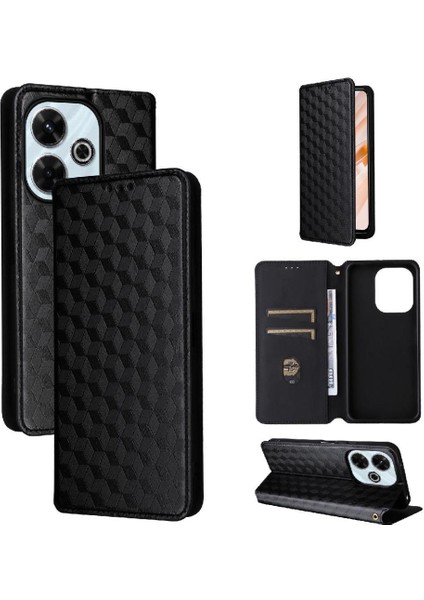 Xiaomi Poco M6 4g Kart Yuvaları Tutucu Manyetik Kapatma Pu Deri Kılıf (Yurt Dışından) modelleri