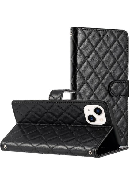 IPhone 14 Için Flip Case Artı Pu Deri Cüzdan Kart Yuvaları Tutucu Tpu Folio (Yurt Dışından)