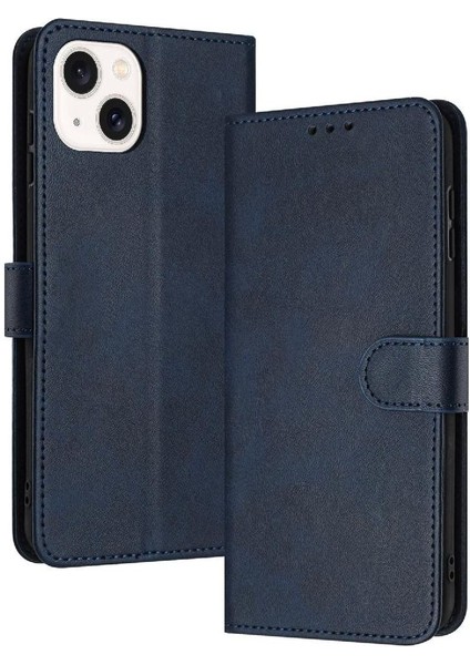 Toka Saf Renk Pu Deri Kickstand ile IPhone 15 Artı Flip Case (Yurt Dışından)
