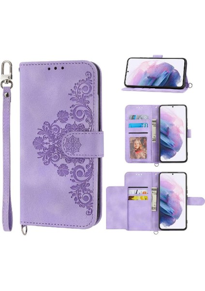 Samsung Galaxy S21 Artı Bileklik Çoklu Kredi Kartı Yuvaları Için Flip Case (Yurt Dışından)