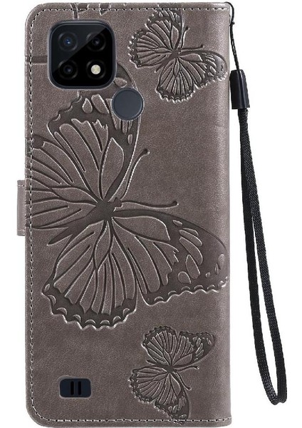 Kart Yuvası Standı Pu Flip ile Realme C20/C21 Darbeye Dayanıklı Kapak Için Flip Case (Yurt Dışından) indirimleri