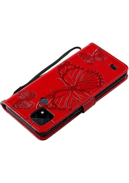 Kart Yuvası Standı Pu Flip ile Realme C20/C21 Darbeye Dayanıklı Kapak Için Flip Case (Yurt Dışından) fırsatları