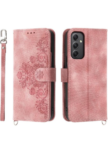 Samsung Galaxy M34 5g Için Flip Case Kabartmalı Bileklik Darbeye Çoklu (Yurt Dışından)