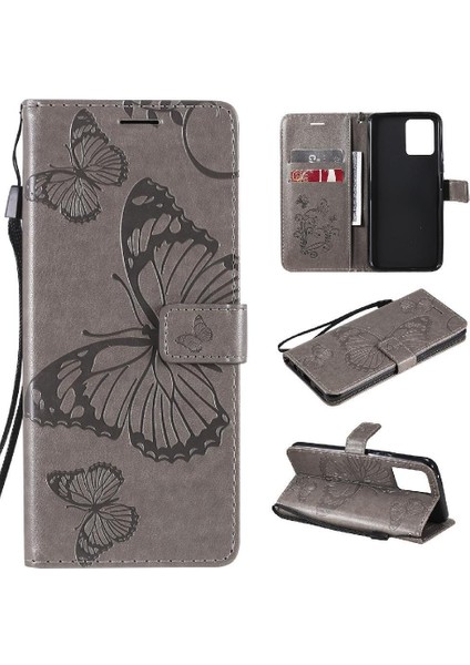 Realme Için Flip Case 8 4g/8 Pro Kart Yuvası Standı ile Flip Kickstand Pu (Yurt Dışından)