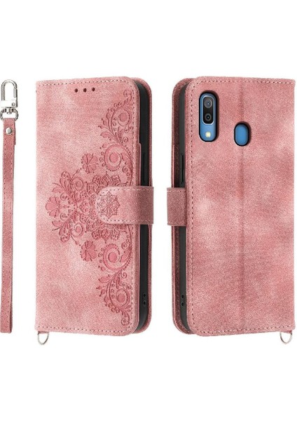 Samsung Galaxy A30 Bileklik Kabartmalı Darbeye Dayanıklı Çoklu Için Flip Case (Yurt Dışından)