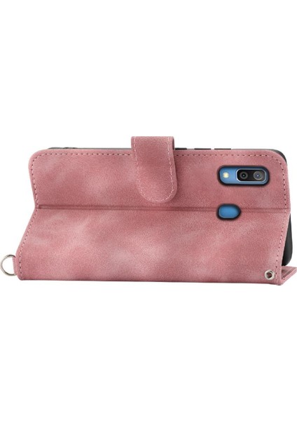 Samsung Galaxy A30 Bileklik Kabartmalı Darbeye Dayanıklı Çoklu Için Flip Case (Yurt Dışından)