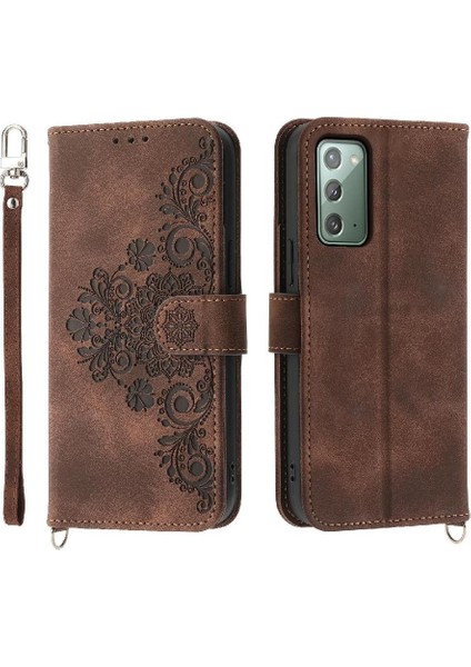 Samsung Galaxy Not 20 Çoklu Kredi Kartı Yuvaları Bileklik Için Flip Case (Yurt Dışından)