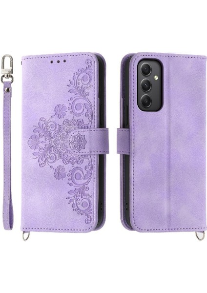 Samsung Galaxy M34 5g Için Flip Case Kabartmalı Bileklik Darbeye Çoklu (Yurt Dışından)