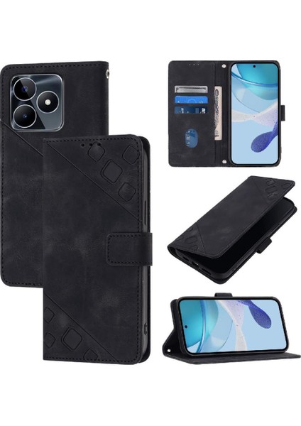 Realme Not 50 4g Için Kılıf Kart Tutucu Cüzdan Kapak Çevirin Manyetik Deri (Yurt Dışından)