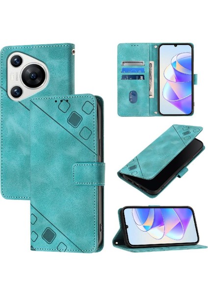 Huawei Huawei Kart Tutucu Manyetik Deri Cüzdan Kapak Çevirin (Yurt Dışından)